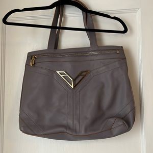 Gray leather with beige piping BOTKIER!